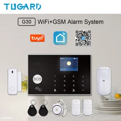 Tuya Smart WiFi GSM Home Security Alarm System 433MHz Wireless Burglar Alarm Kit Works With Alexa Google APP Remote Control