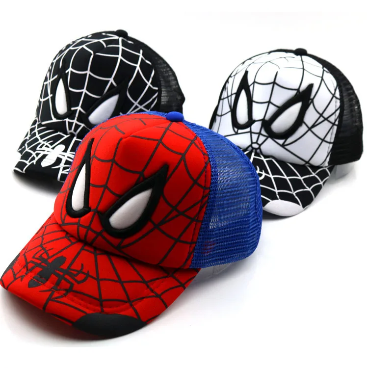 

SQTEIO Children cap Spider-Man Net Cap Cute Cartoon Summer New Sun Hat