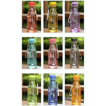

Plastic Sports Bottle For Water Unbreakable Frosted Leak-proof Plastic Kettle BPA Free Portable Water Bottle Travel Yoga