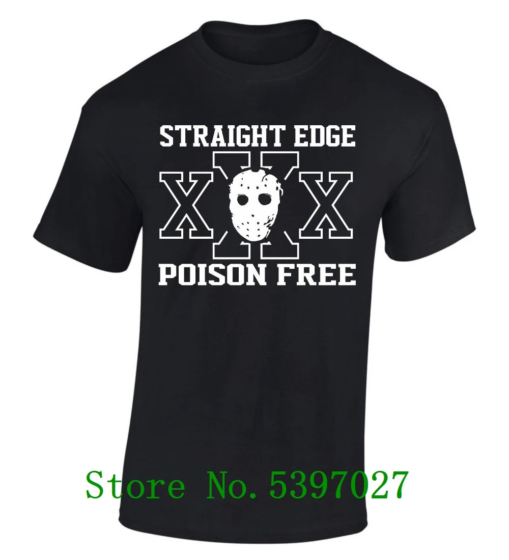 

2020 New casual 100% Cotton Straight Edge XXX T Shirt Hardcore Punk Hard Core No Drugs sXe Top Tee Short Sleeve Shirt