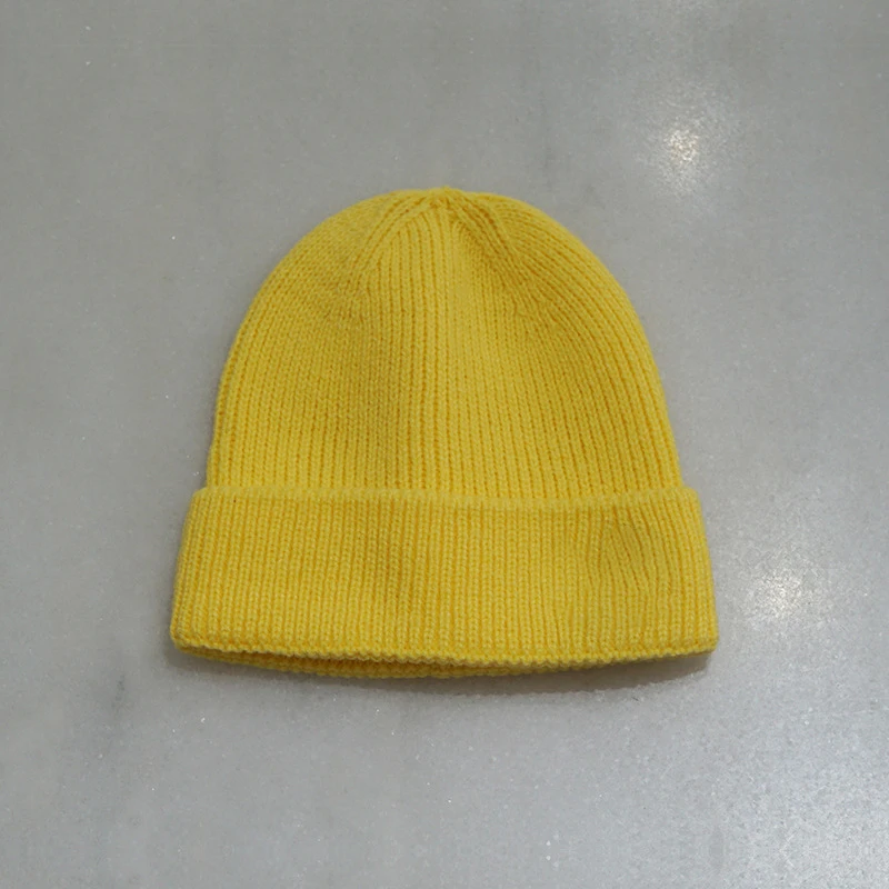 yellow Шапка бини для осени зимы, новая шапка со смайликом, Детская вязаная шапка в стиле хип-хоп, уличные зимние шапки для детей, шапочки - Цвет: yellow