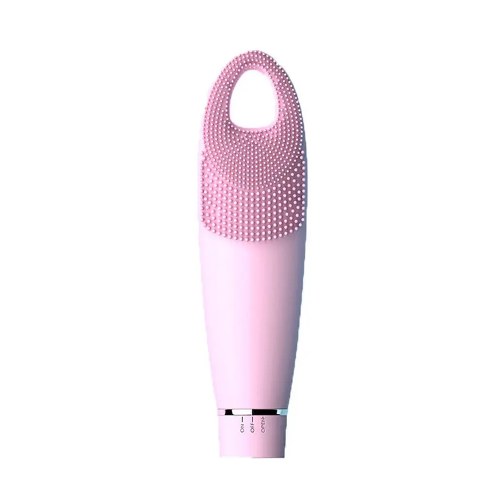 Портативный Очищающий Инструмент силиконовый Электрический перезаряжаемый стиральный инструмент ультразвуковая вибрационная Водонепроницаемая стиральная щетка - Цвет: pink