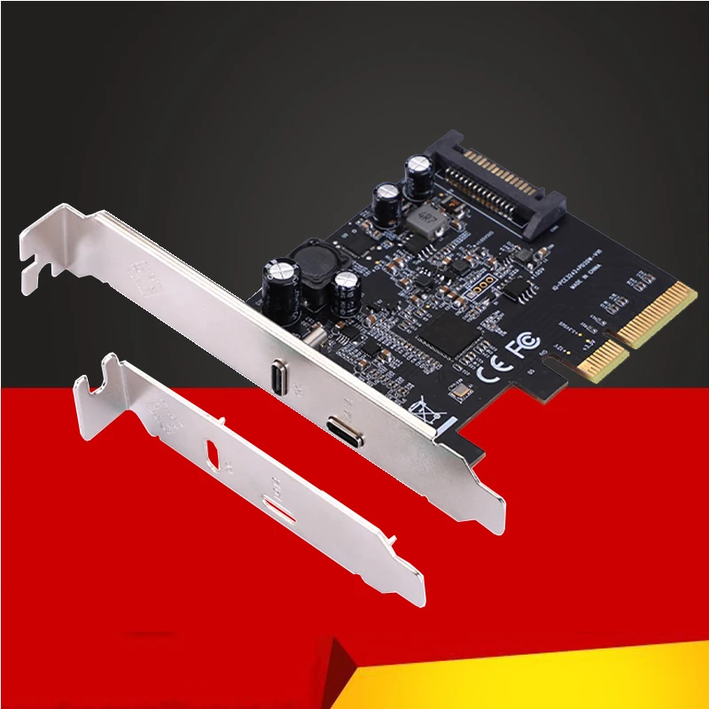 Add On Cards Riser PCI Express X4 3.0 to Type c 20G Data 