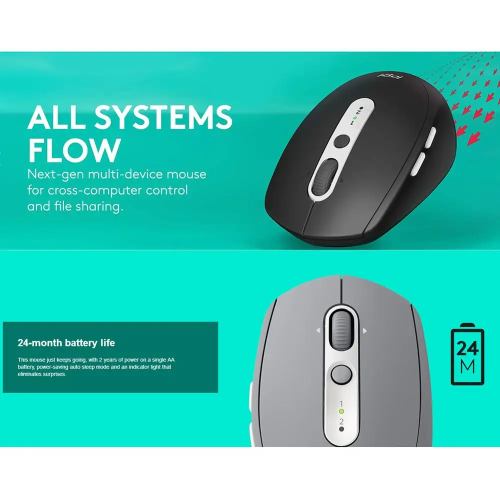 Беспроводная Bluetooth мышь Logitech M590 оптическая Бесшумная компьютерная Компьютерные