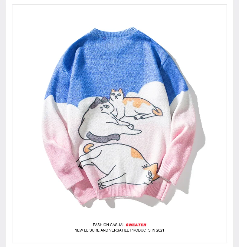 adorable cat mom sweatshirt with lazy laying cats design