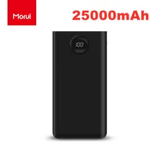 MORUI 25000mAh power Bank PL25 большая емкость mi ni Мобильный Внешний аккумулятор с светодиодный цифровым дисплеем для Iphone Xiaomi mi