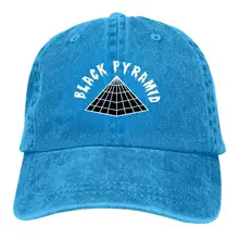 Черная бейсболка с логотипом пирамиды, унисекс, винтажная Регулируемая хлопковая бейсболка, Джинсовая Шляпа для папы, ковбойская шляпа