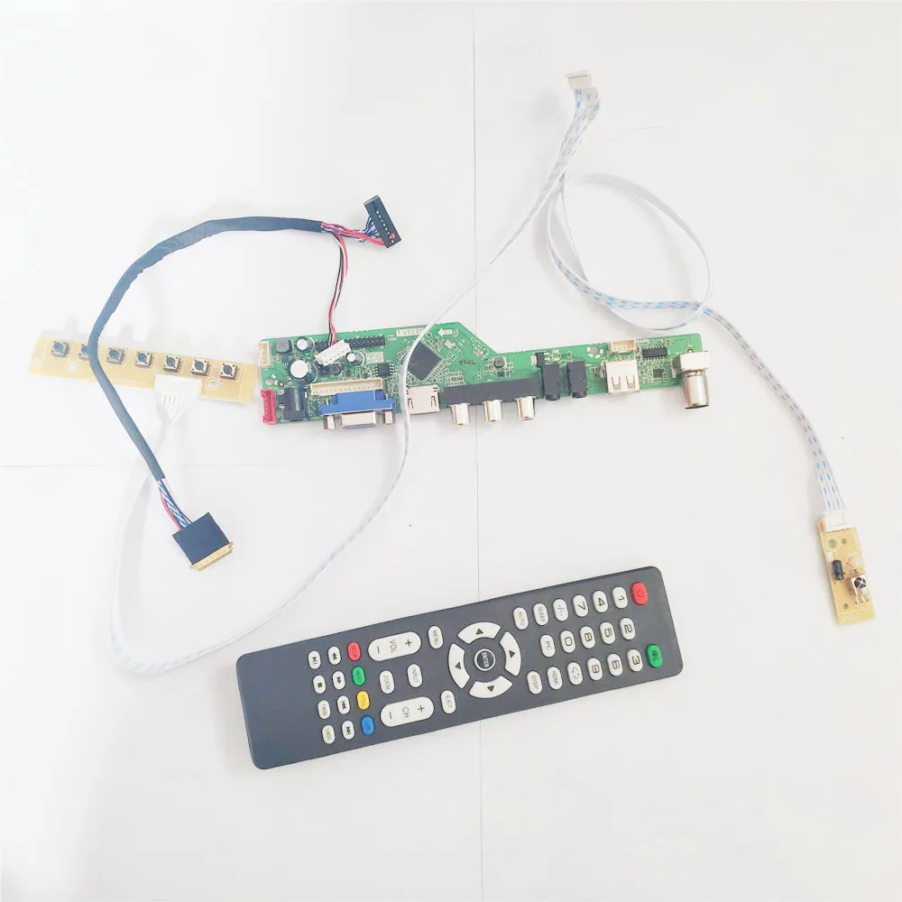 Плата привода контроллера экрана для B173HW02 V0 V1 T.V56 VGA + HDMI AV USB RF 1920*1080 17 3 &quot комплект