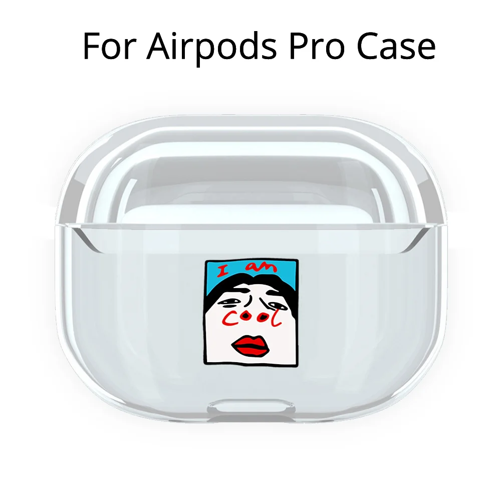 Милый мультяшный прозрачный чехол из поликарбоната для Airpods 3, беспроводная Защитная крышка для наушников, противоударный чехол для Apple Air Pods Pro, чехол для наушников - Цвет: For Pods Pro PC7006