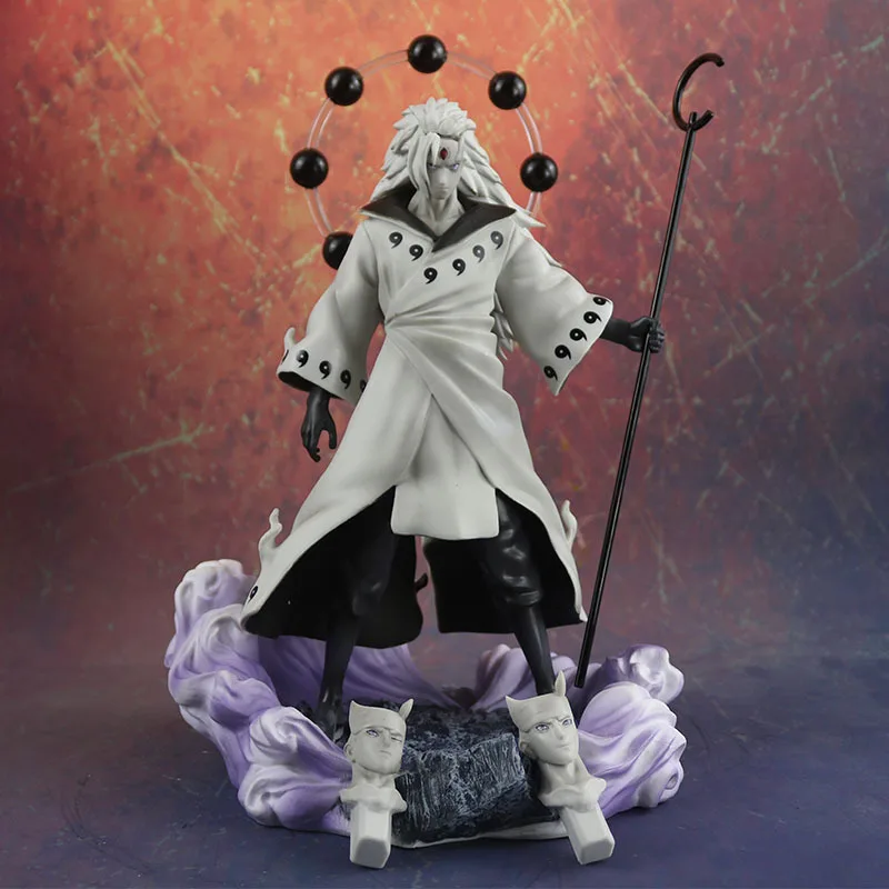 

Anime Naruto 3 Heads Uchiha Madara Action Figure Rikudo Sennin PVC Model Toy Statue Birthday Gift Decoration Collections 1125g
