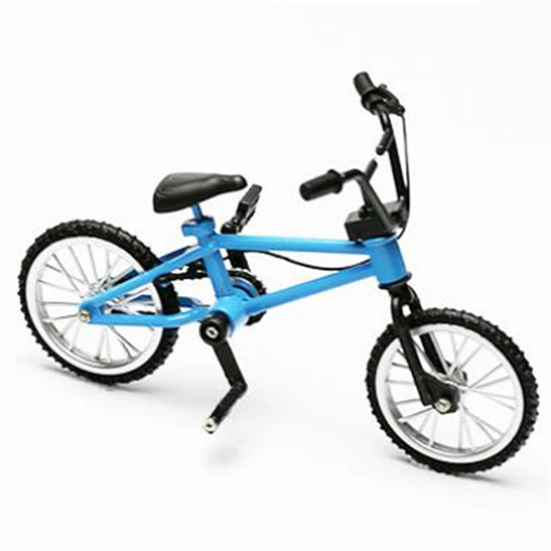 Fingerboard Bicycle With Brake Rope Blue Simulation Alloy Finger Bmx Bike Children Gift Mini Size