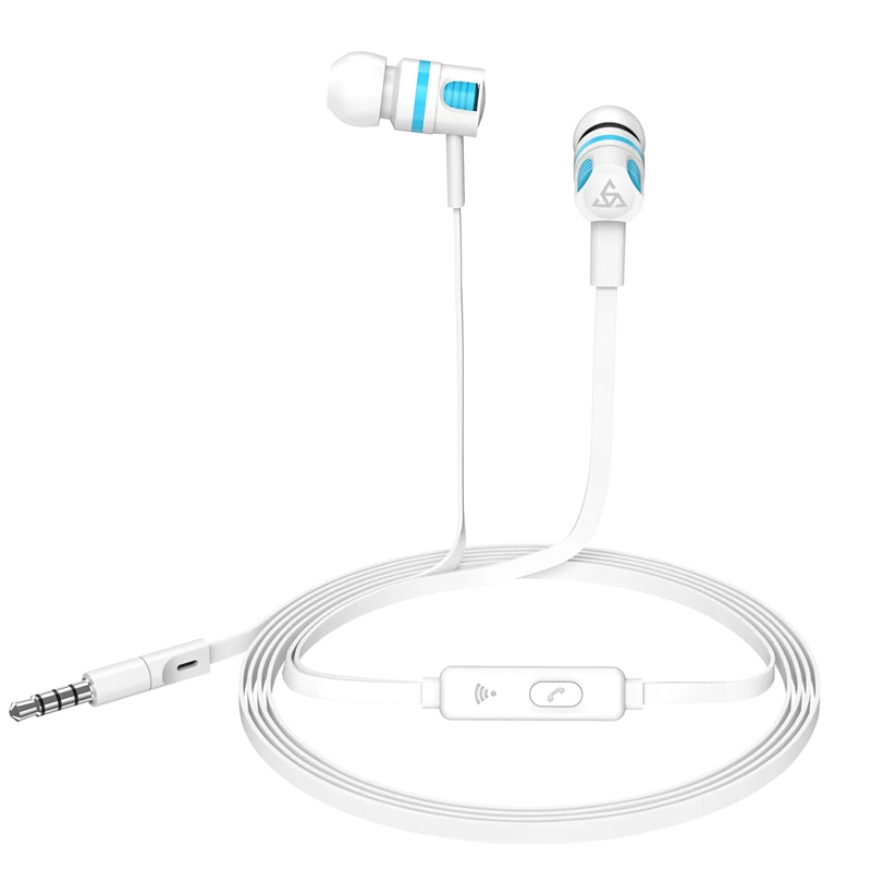 

Sport T2 Wired Earphone Bass Stereo Music In-Ear earbud With Microphone Hands free Earpiece Headset For Iphone Android IOS Phone