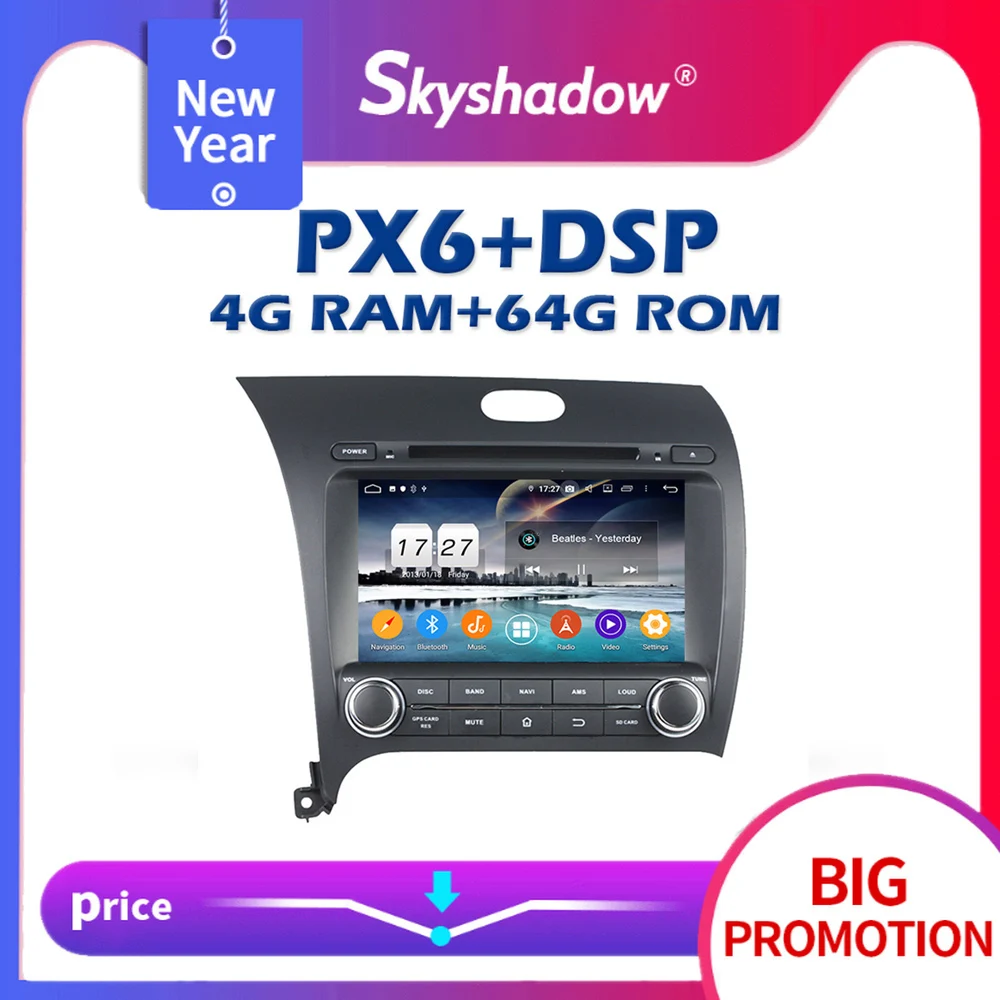 Carplay PX6 DSP IPS Android 10 0 64 ГБ + 4 Гб Bluetooth 5 Wifi GPS автомобильный DVD плеер радио для kia CERATO K3