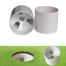 White Plastic Golf Hole Cup Putting Putter Golf Flag Stick Yard Garden Training Backyard Practice Putting Golf Training Aids