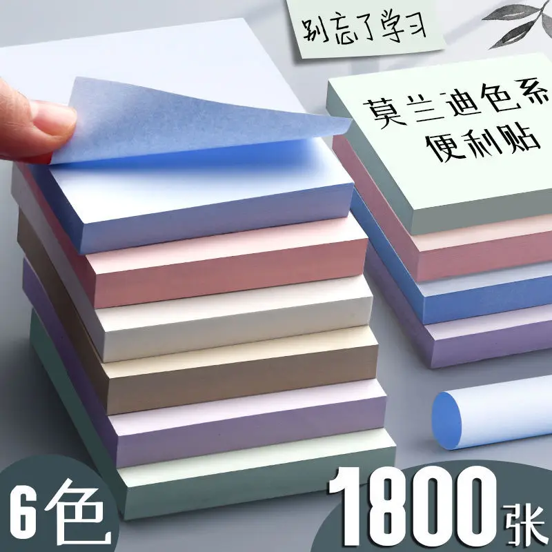 

5Pack Morandi Kawaii Memo Sheets Sticky Note Memo Pad Notepad Stationary Paper Office Accessories Cute School Supplies