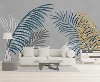 

Tropical Leaf Wallpaper Wall Mural HD Minimalist Wall Paper Canvas Prints for Bedroom Background 3d Wallpaper Rainforest Leaves