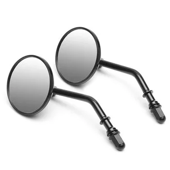 

Retro Rearview mirror Black Accessory Motorcycle Round Rear Replacement