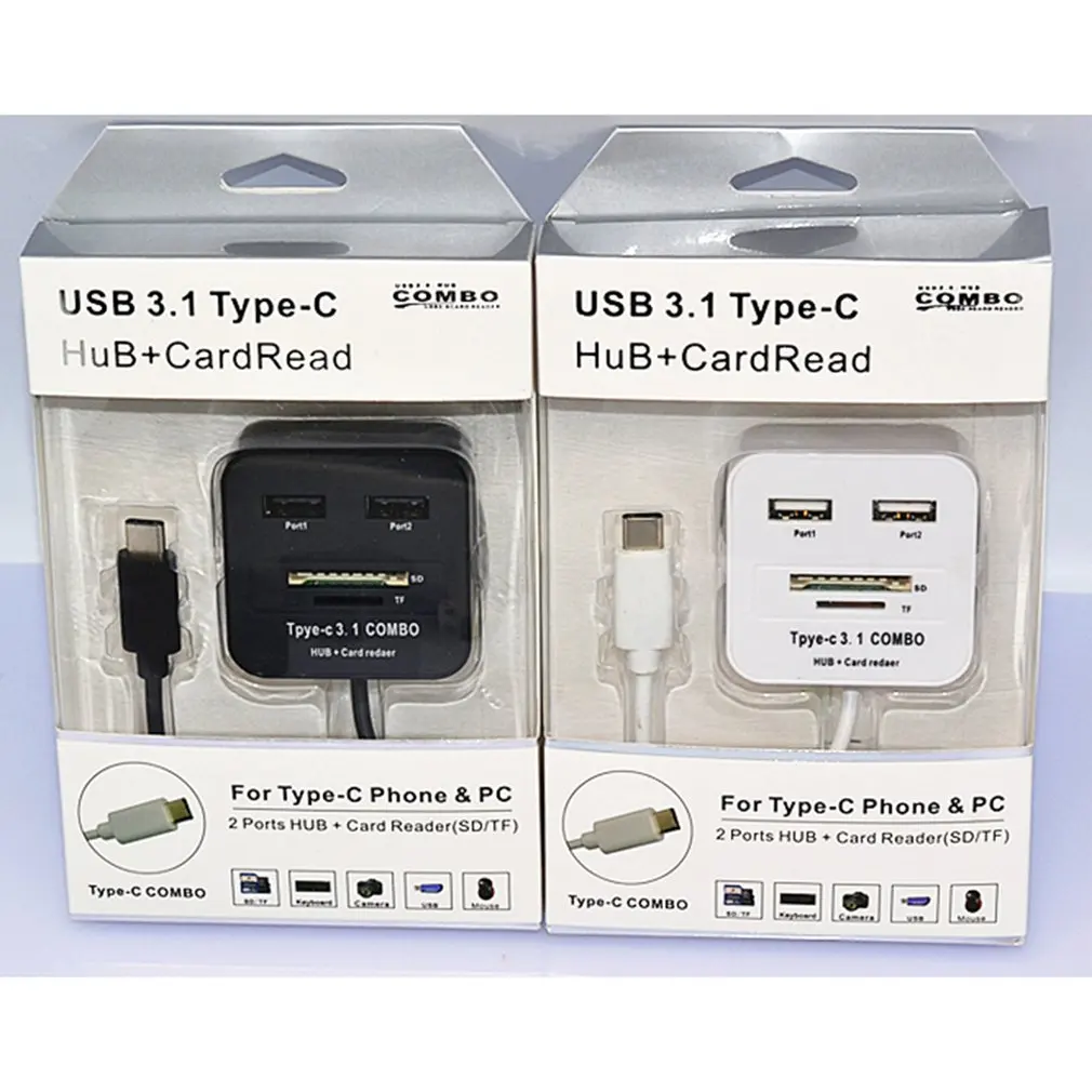 Кардридер USB 3,1 type-C Все в одном SD/Micro SD/TF компактная флеш-карта памяти Адаптер Тип C OTG SD кардридер