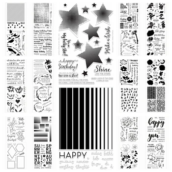 

Flower Words Transparent Clear Silicone Stamp/Seals for DIY Scrapbooking/Photo Album Craft Decorative Clear Stamp 2020 10