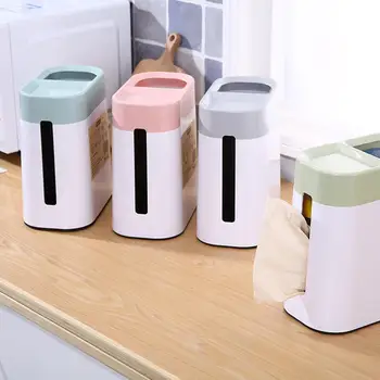 

Box Table Dustbin Sundries Barrel Bins Storage Box Cute Mini Waste Bin Home Office Bathroom wheel Trash Can Desktop Garbage