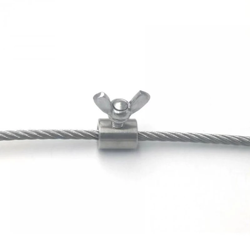 10pcs 304 stainless steel handscrew clamp wire rope fasteners butterfly buckle for 2-8mm steel wire