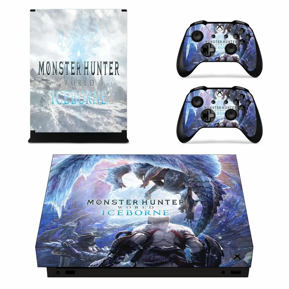 Monster Hunter World Iceborne полная кожная консоль и наклейка на контроллер для Xbox One X консоль+ контроллер кожи наклейка