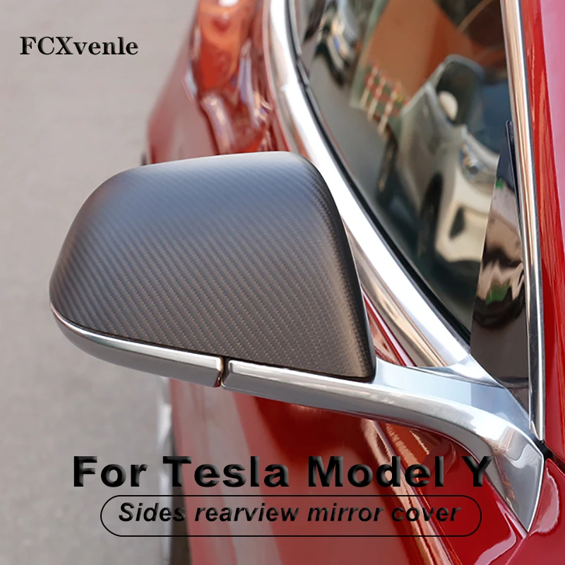 Крышки для зеркал Tesla модель Y 2021 ABS крышка зеркала боковой двери 2 шт. | Автомобили