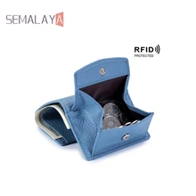 

New Design Soft Mini Card Cash Holder Coins Wallets Small Genuine Leather Coin Purse Earphone Holder Pouch For Girls Mini