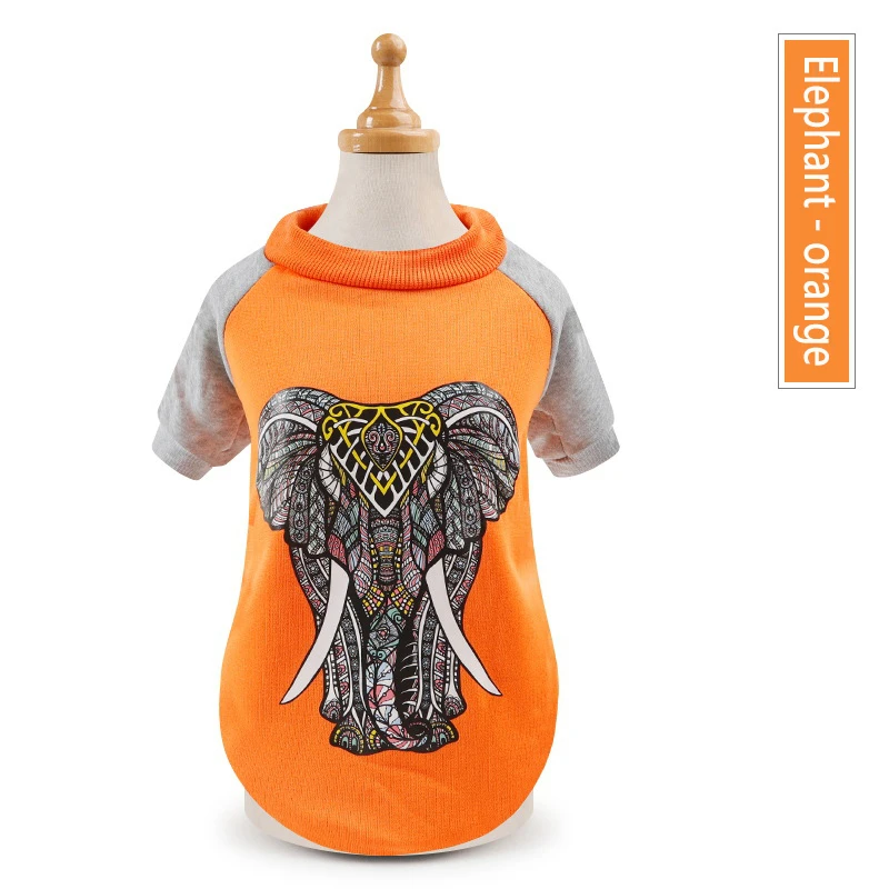 10 Colors Pet Dog Sweatshirts Autumn Winter Pet Clothes Chritsmas Fashion Drawing Teng Printing Puppy Cat Costumes Two-legged - Цвет: H