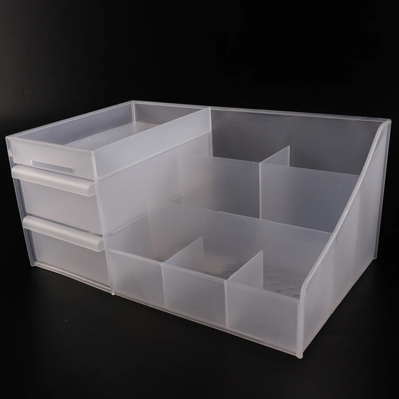 Transparent Large Makeup Organizer Plastic Storage Boxes Makeup Lipstick Organizer Cosmetic Brush Organizer Storage Jewelry Box