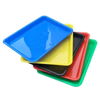 

5pcs Storage Tray Serving Tray Practical Rectangular Multifunction Art Tray Organizer Activity Tray Toy Brick Storage