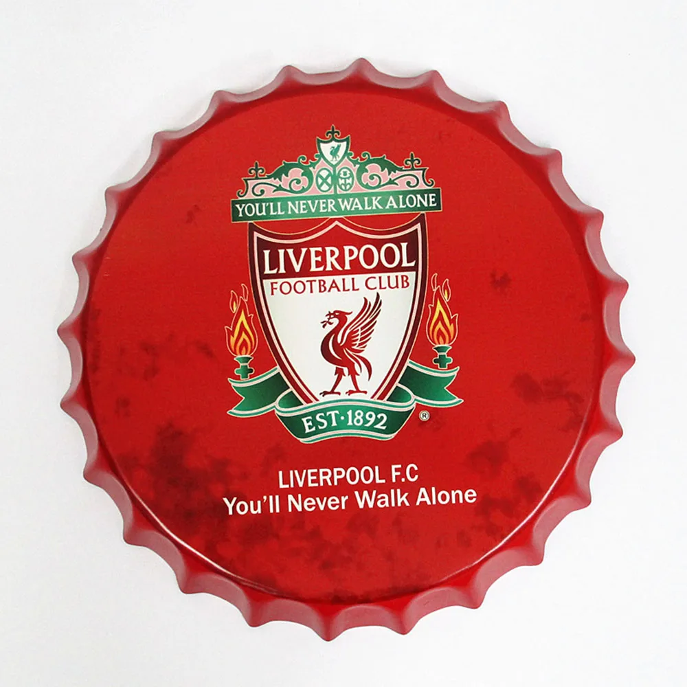 35cm Vintage Bottle Cap Metal Tin Signs Pub Bar Retro Wall Decor Metal Plate Home Decor Plaques Art Poster