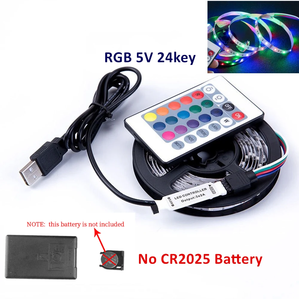 

USB Backlight 5050 5V RGBW LED Strip DIY Colorful White Black 2835 RGB LED Tape Bedroom Decoration TV Desktop 1m 2m 3m 4m 5m