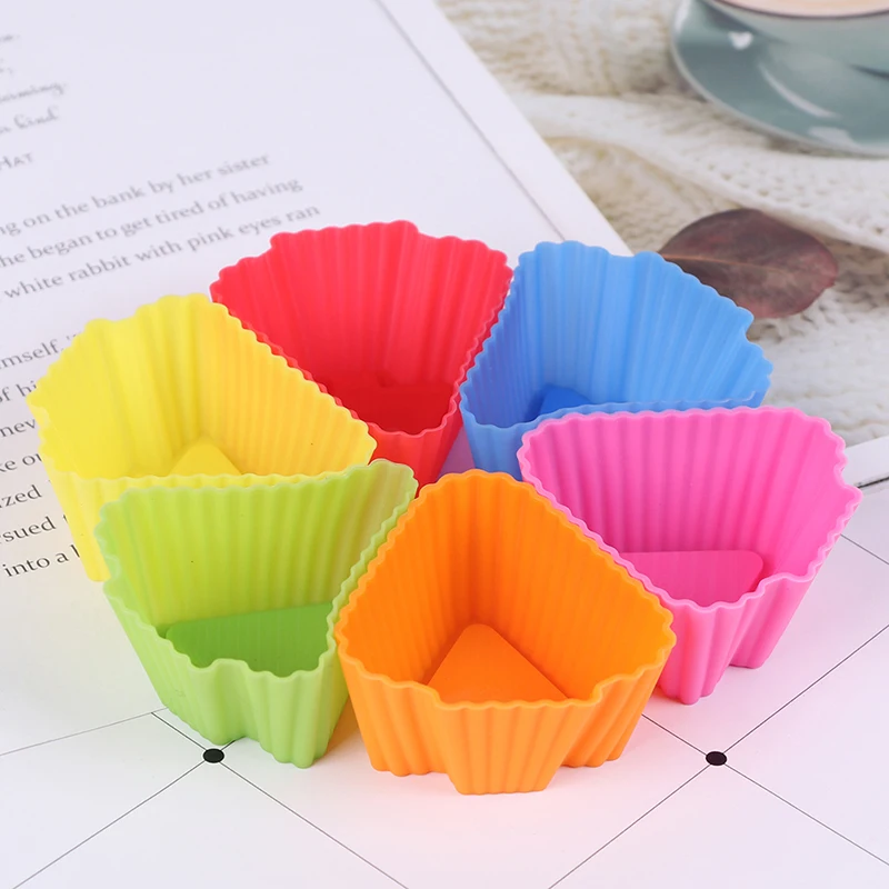 6 шт. силиконовая форма для кекса торта антипригарная и термостойкая