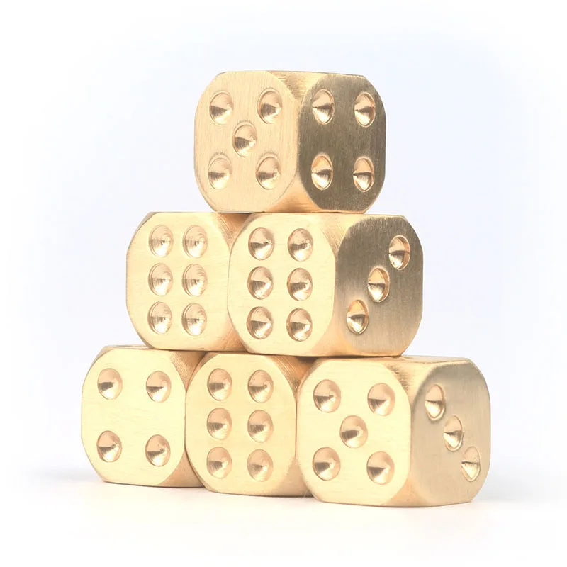 

Metal Dice Gold Silver Pure Gold Aluminum Club Bar Drinking Playing Game Tool Brass Polishing Solid Copper Dices Game Supplies
