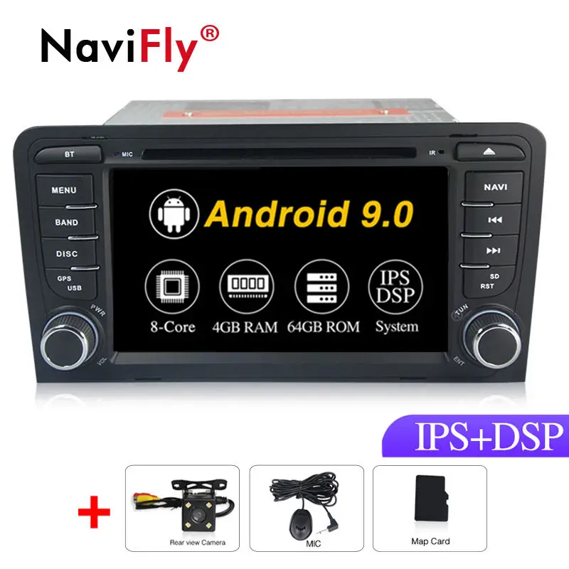 ips DSP 4G Android 9,0 8 ядерный Автомобильный dvd Радио мультимедийный плеер для Audi A3 8P 2003-2012 S3 2006-2012 RS3 Sportback gps navi a3 - Цвет: 8Core Camera