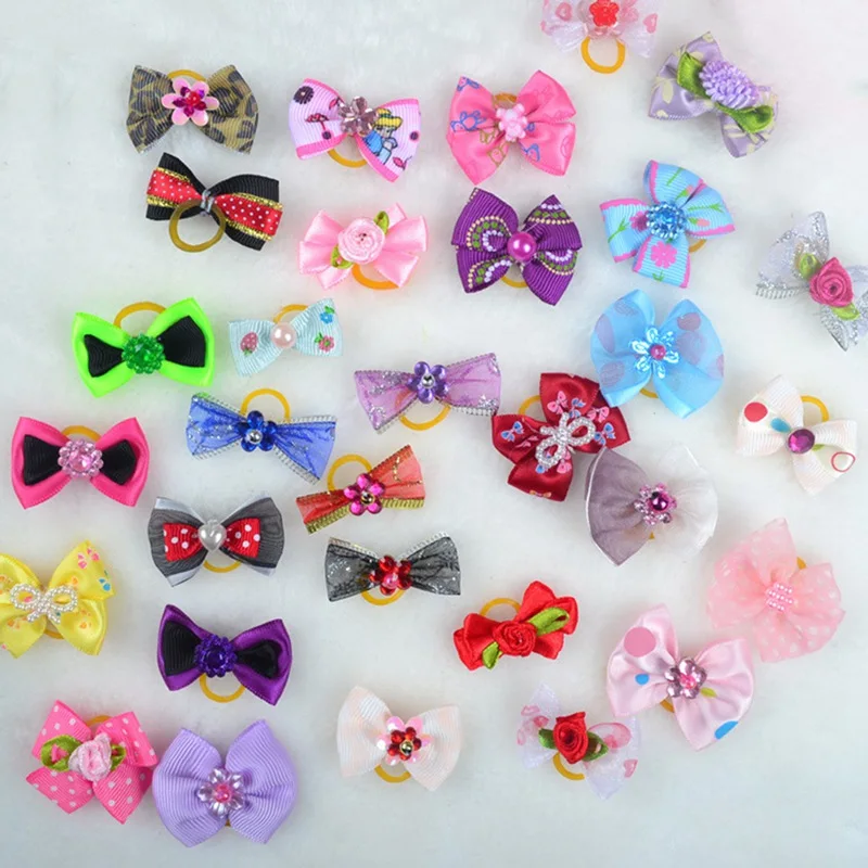 Accesorios duraderos para mascotas, horquillas con lazos para perros, cachorros y gatitos, suministros para mascotas, sombreros para gatos, decoración para cabeza de gato, 10 Uds.