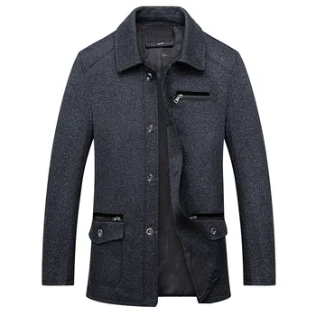 

2020 Men's Autumn and Winter New Stitching Jacket Casual Three-Pocket Single-Breasted Jacket