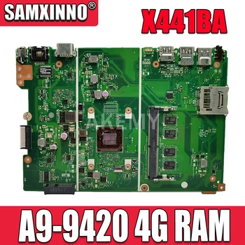 

Akemy For ASUS X441BA Laotop Mainboard X441B X441BA 90NB0I00-R00031 Motherboard with A9-9420 CPU 4G RAM