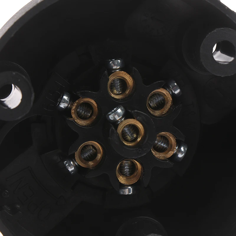 Горячая Распродажа 12V фаркоп буксировки гнездо круглый европейский стандарт розетка трейлера черные матовые материалы розетка трейлера