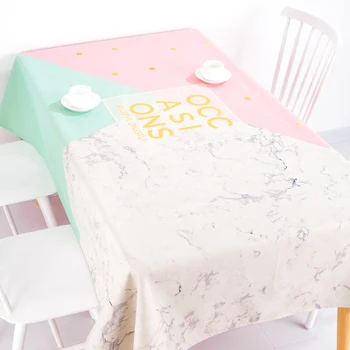 

Nordic modern minimalist Ins pink coffee table cloth linen tablecloths cover towel thick rectangular antependium decoration