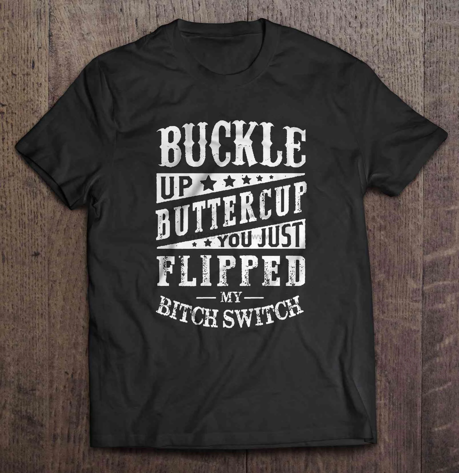 Мужская футболка с пряжкой Buttercup You Just Flipped My Bitch Switch-Front Version2 Женская | одежда