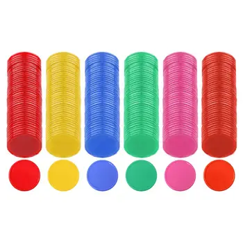 

100Pcs/Lot Plastic Poker Chips Casino Bingo Markers Token Fun Family Club Board Games Toy Creative Gift 6 Colours 25mm Drop Ship