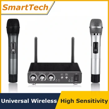 

Micro K28 Wireless Dual Channel Microphone Adjustable Echo Volume Digital Low Distortion For Home Entertainment Conference