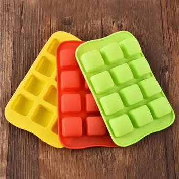 

12 Grid Silicone Chocolate Mold Tray Creative Star/Heart/Round/Square Shaped Ice Cube decoration Mold
