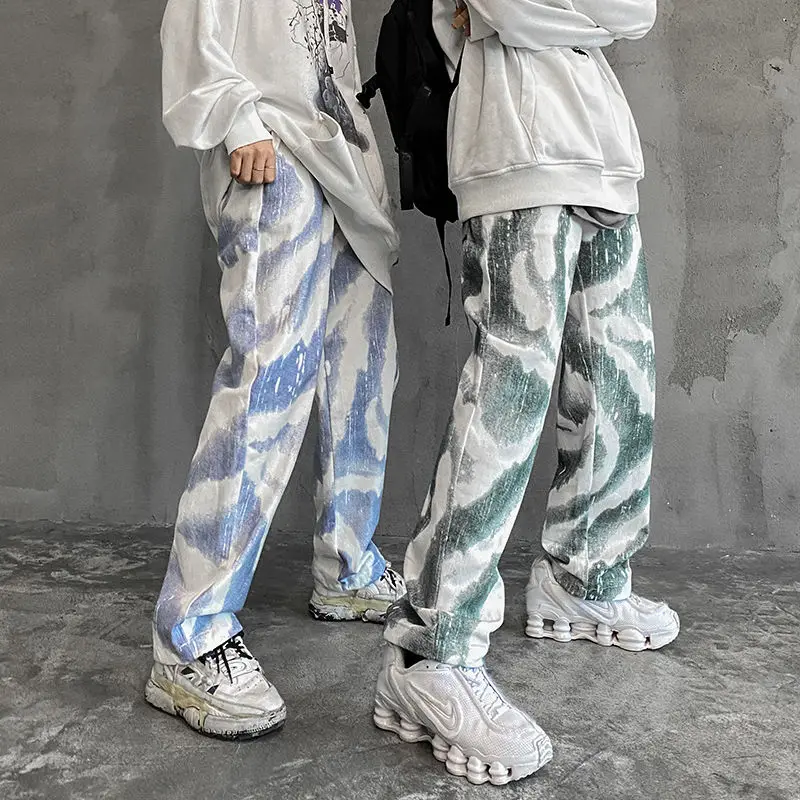 Korean Cotton Tie dye Pants Men's 