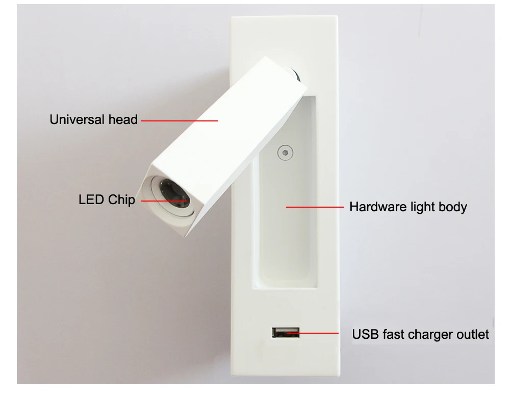 Zerouno настенные бра USB зарядное устройство встраиваемый 2 Вт Настенный светильник Cree Chip Head Регулируемый Настенный светильник Промышленный Лофт Декор лампы