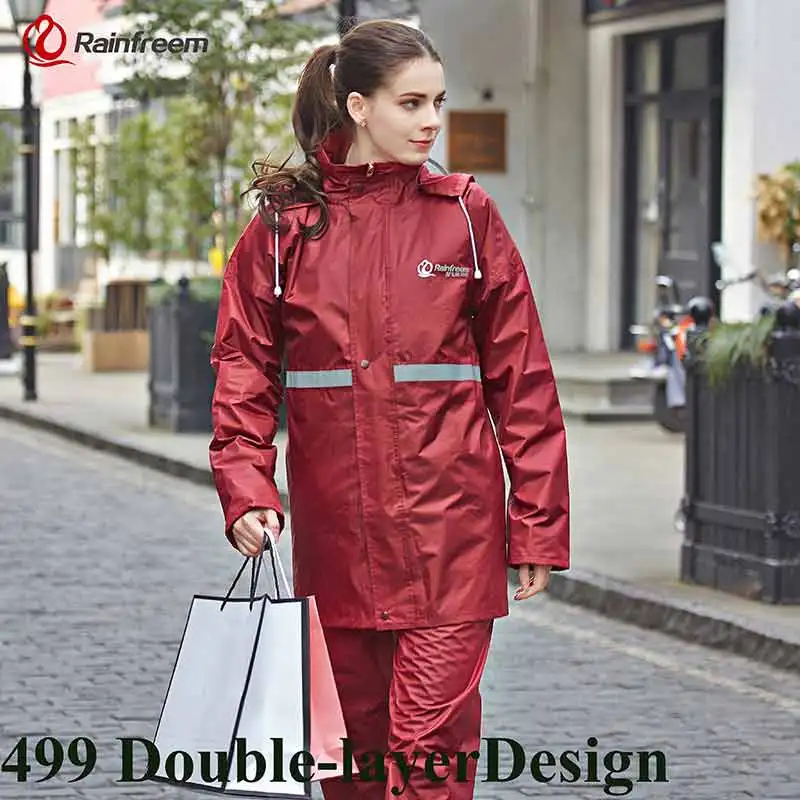 Claret 499 Водонепроницаемый дождевик, горячая Распродажа, куртка, костюм с капюшоном, штаны, комплект, мотоциклетное пончо, для походов, Capa De Chuva Infantil, дождевик 60YY283 - Цвет: Claret 499