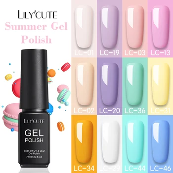 

LILYCUTE 7ml UV Gel Nail Polish Semi Permanent Soak Off Gel Nail Varnish Long Lasting Nail Gel Varnish Nail Art Accessory