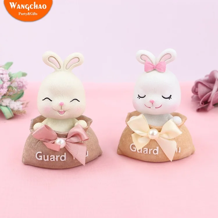 

Resin Rabbit Theme Decoration Happy Easter Bunny Cake Decor Valentines Day Gift for Boyfriend Wedding Party Favors Supplies